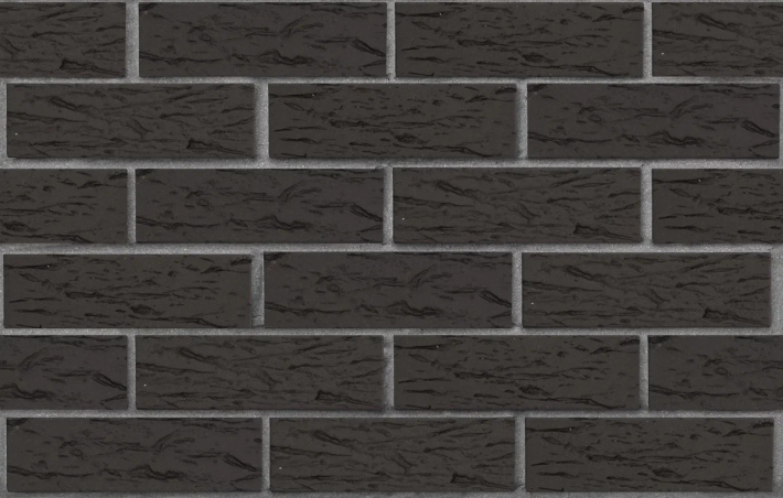 Кирпич облицовочный Графитовый рустик Одинарный (1НФ)